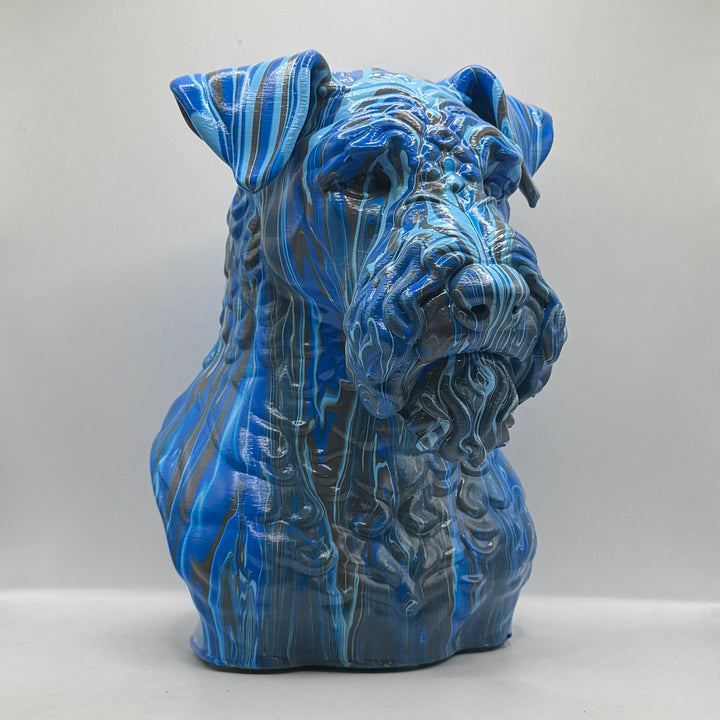 Kerry Blue Terrier Head – Hand Painted