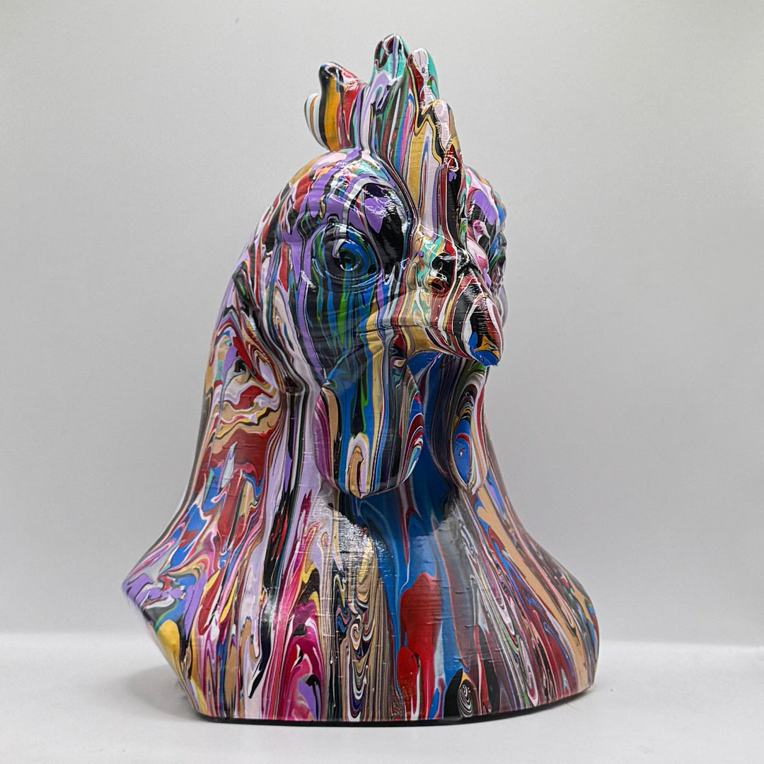 Chicken Head – Hand Painted