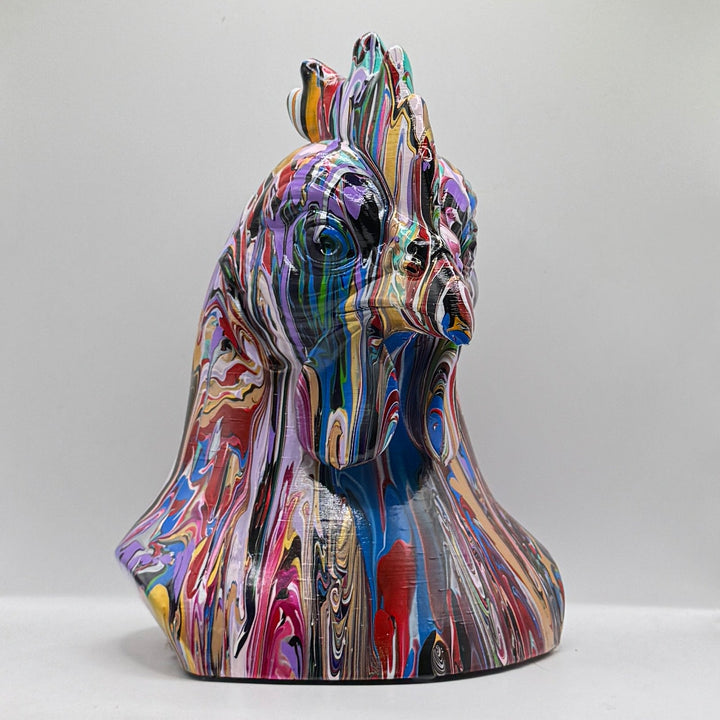 Chicken Head – Hand Painted