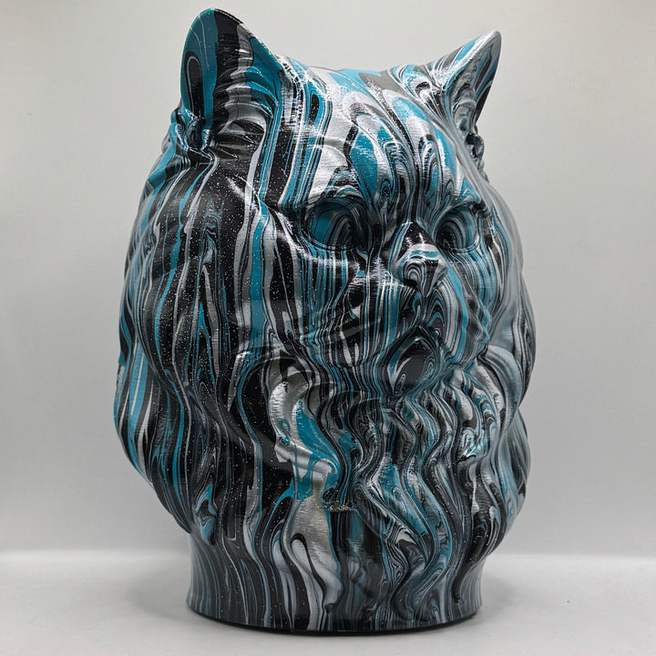 British Longhair Head – Hand Painted