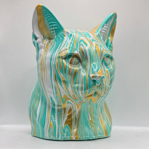 Russian Blue Head – Hand Painted