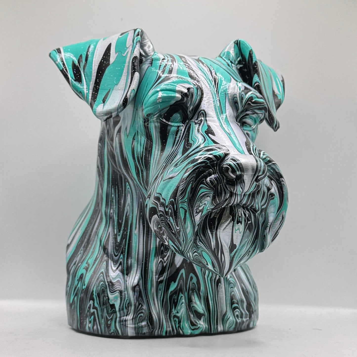 Miniature Schnauzer Head – Hand Painted
