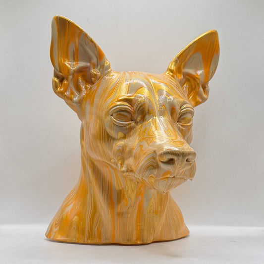 Miniature Pinscher Head – Hand Painted