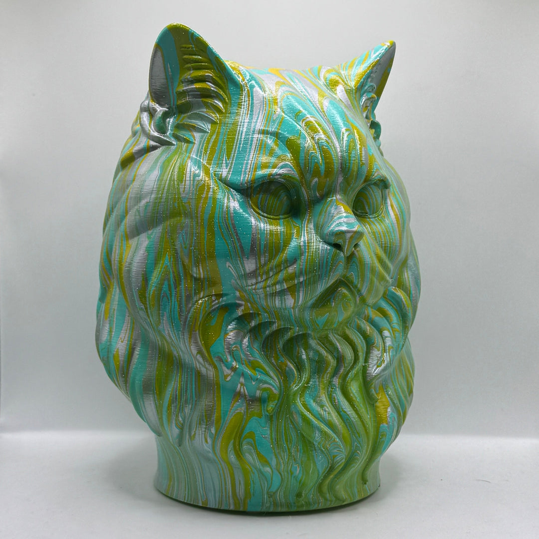 British Longhair Head – Hand Painted