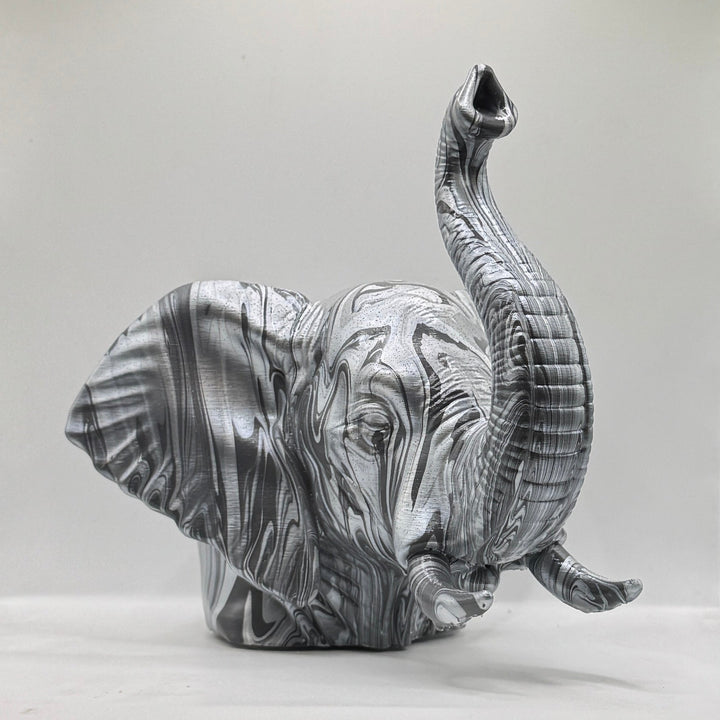 African Elephant Head – Hand Painted