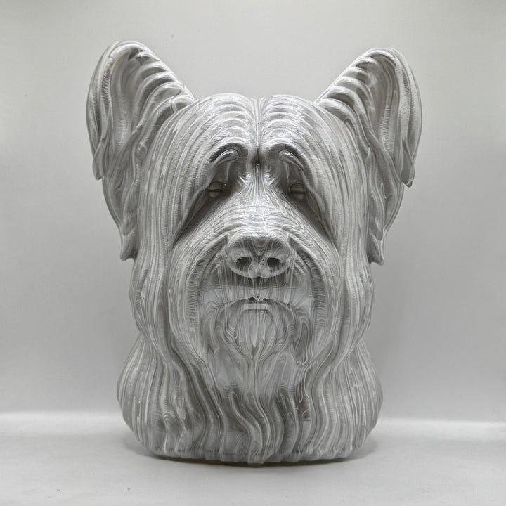 Skye Terrier Head – Hand Painted