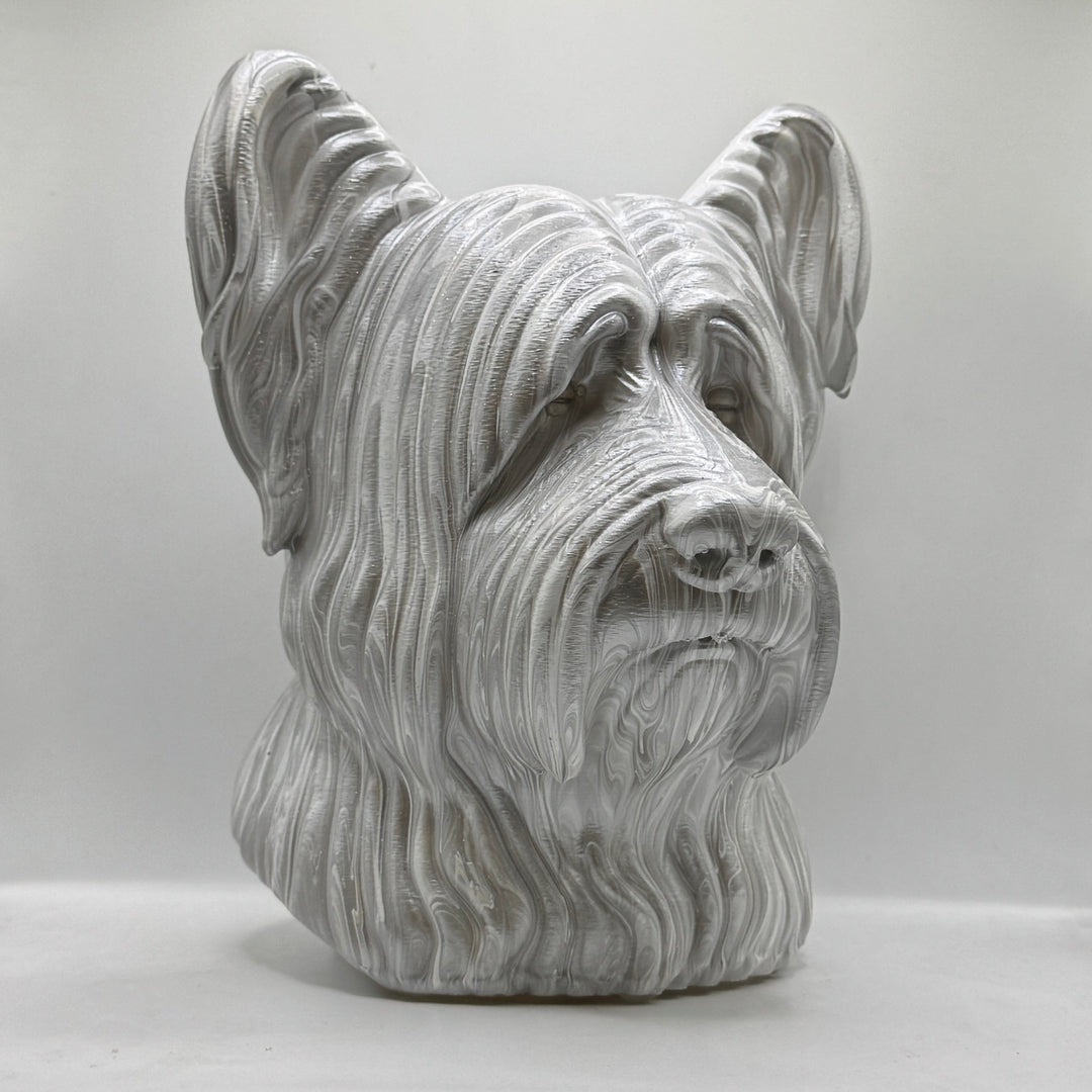 Skye Terrier Head – Hand Painted