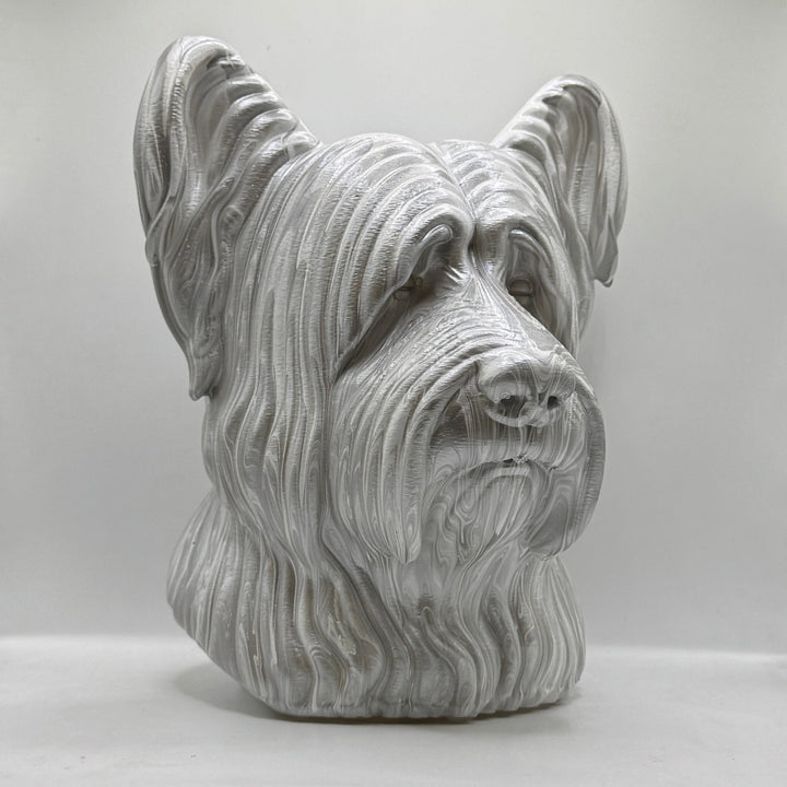 Skye Terrier Head – Hand Painted