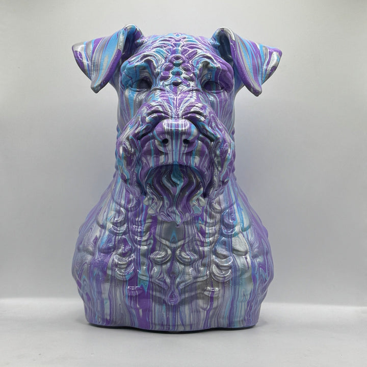 Kerry Blue Terrier Head – Hand Painted
