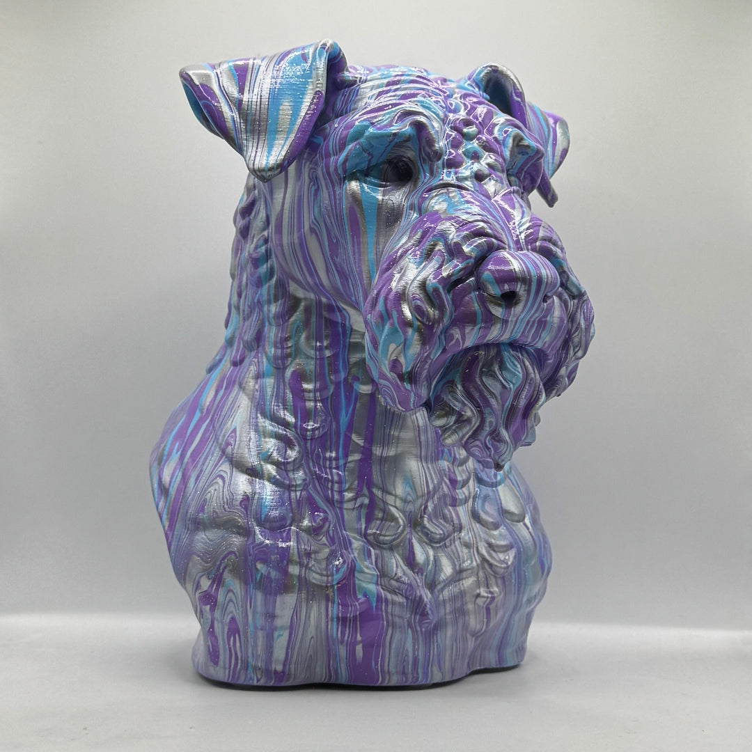 Kerry Blue Terrier Head – Hand Painted