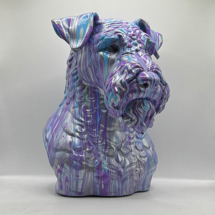 Kerry Blue Terrier Head – Hand Painted