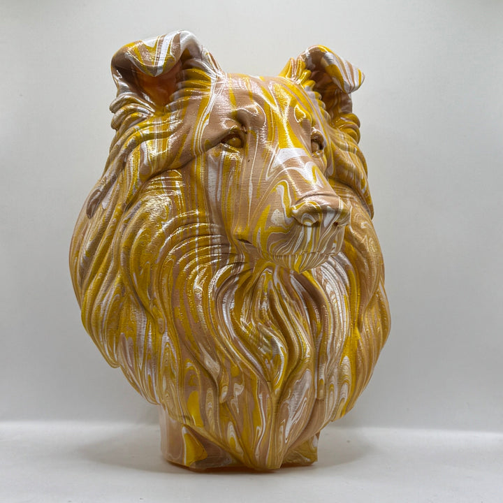 Rough Collie Head – Hand Painted