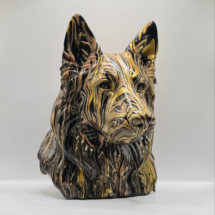 German Shepherd Head – Hand Painted