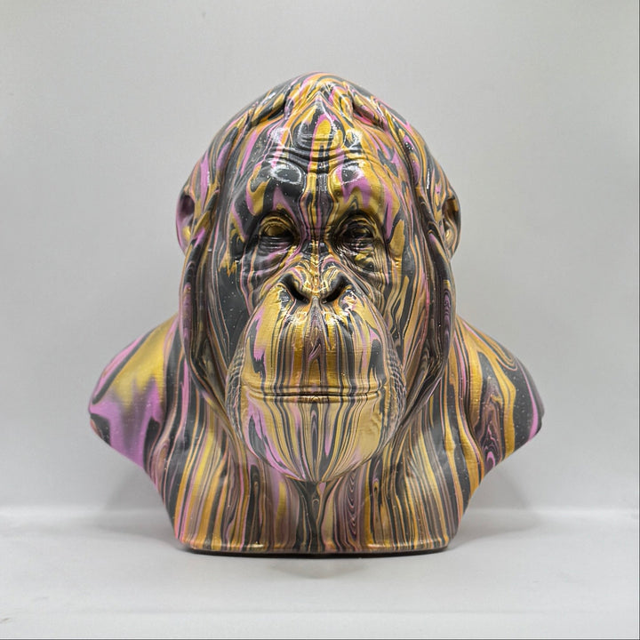 Orangutan Head – Hand Painted