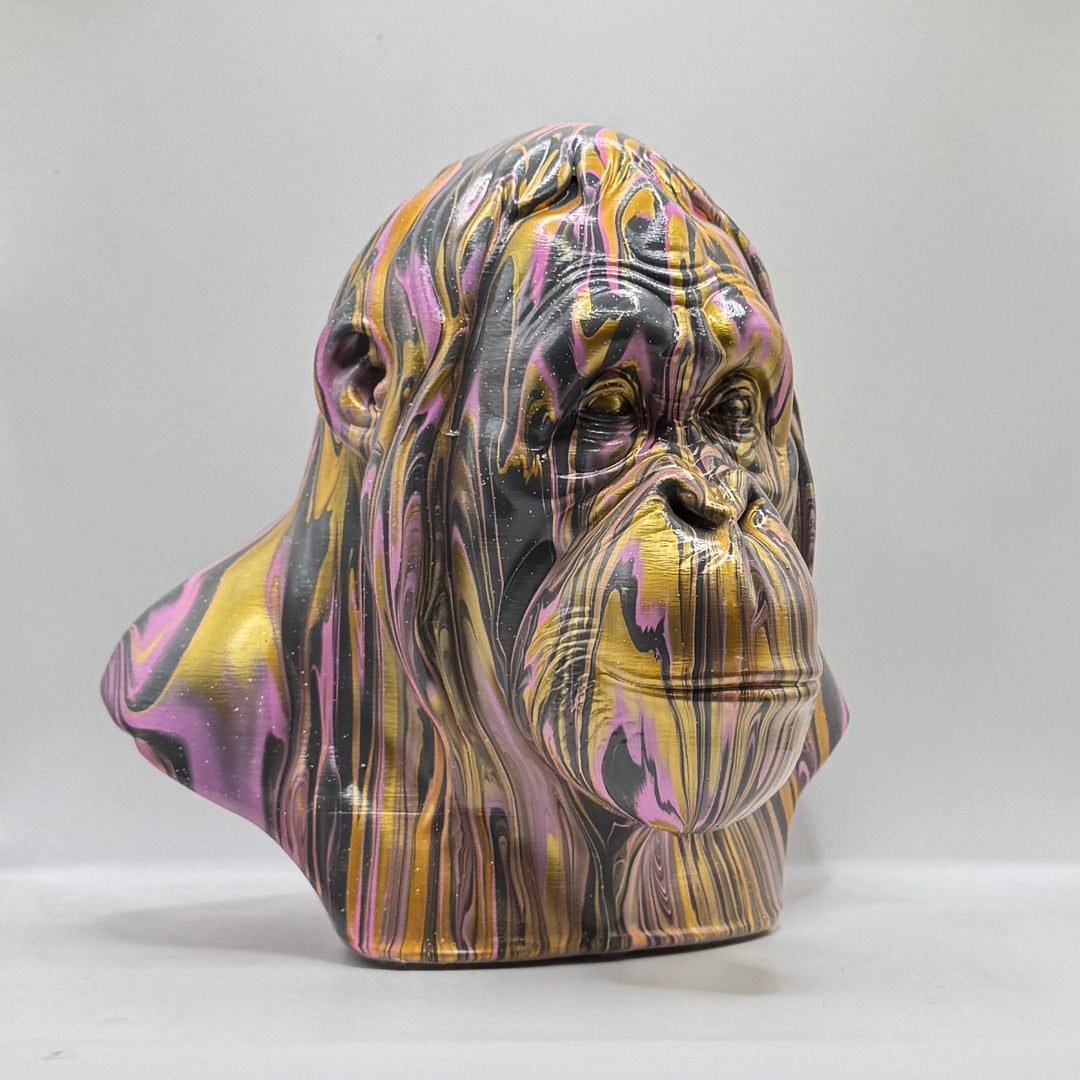 Orangutan Head – Hand Painted