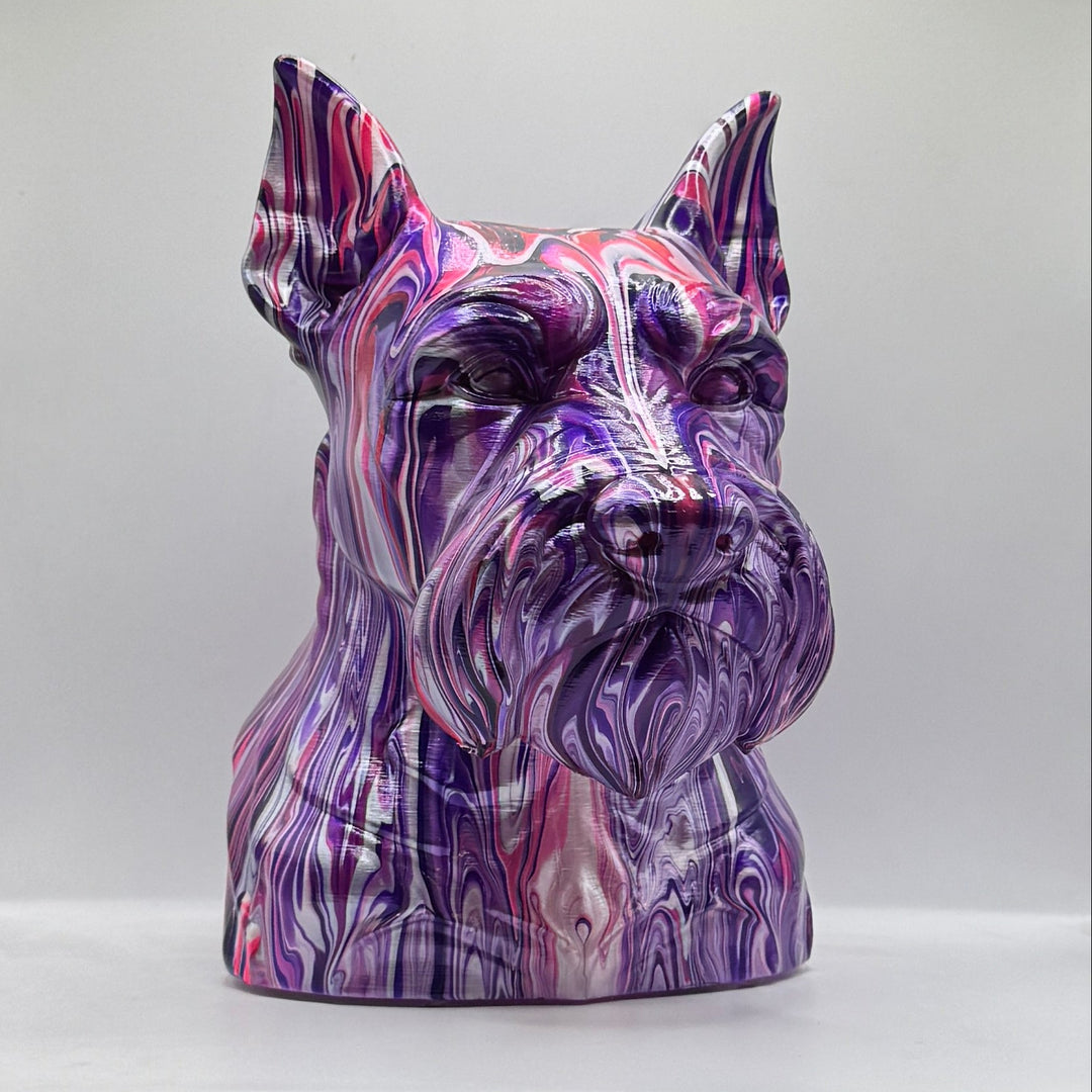 Schnauzer Head – Hand Painted