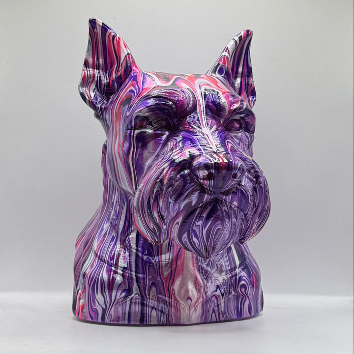 Schnauzer Head – Hand Painted