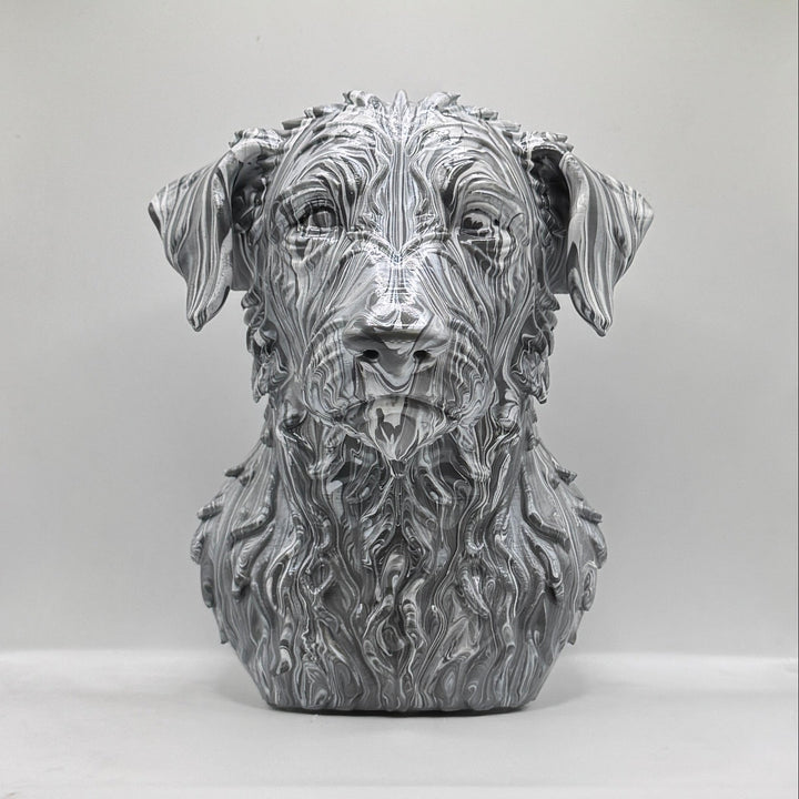 Rough Hair Lurcher Head – Hand Painted