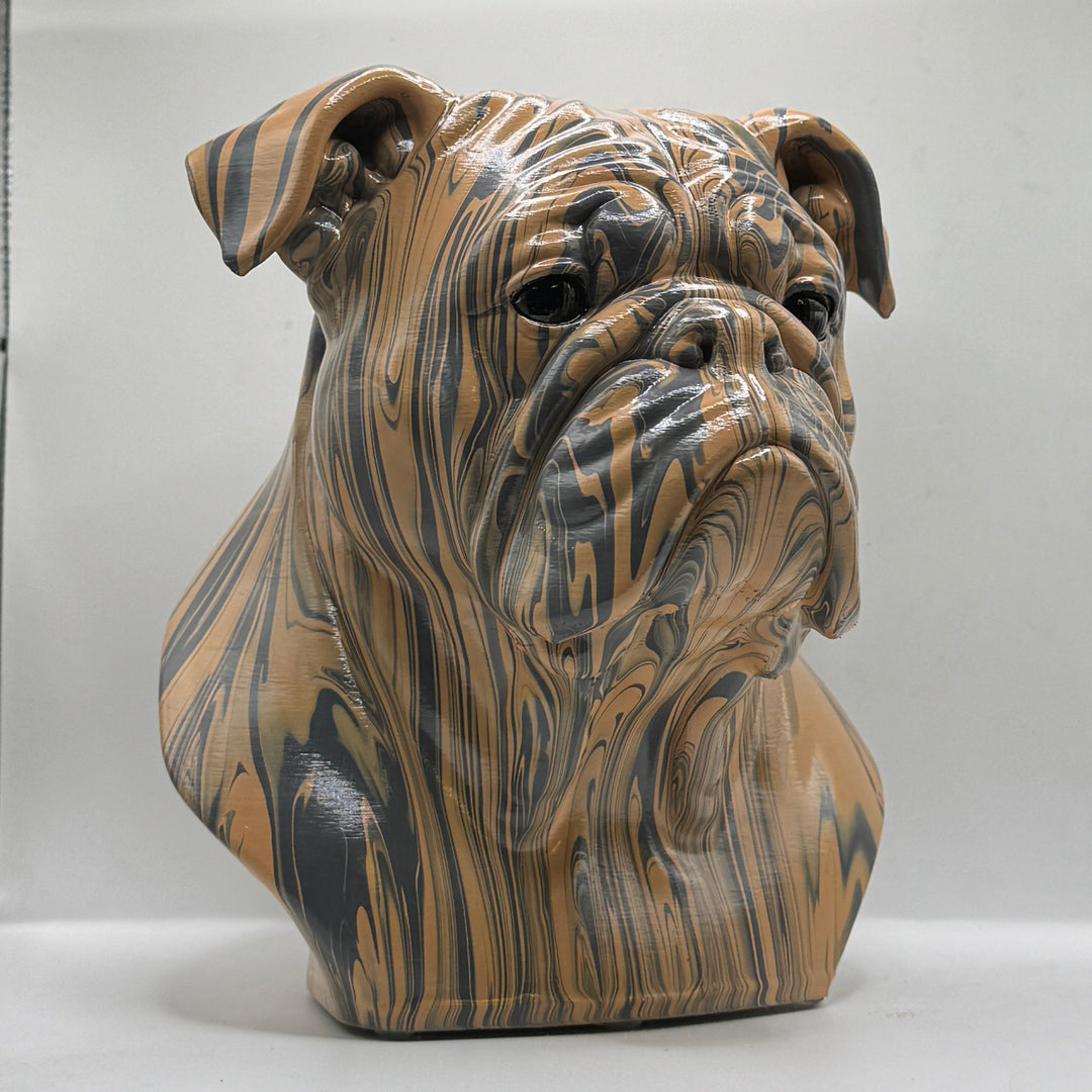English Bulldog Head – Hand Painted