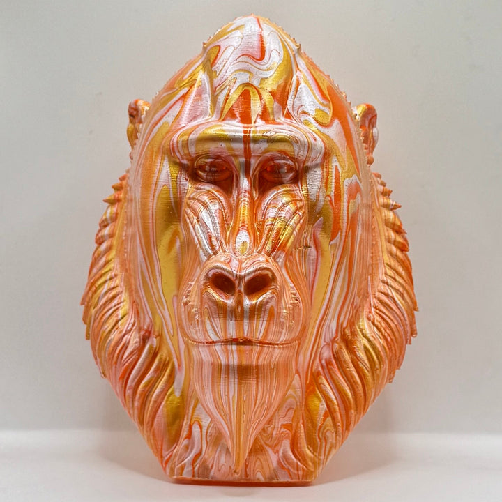 Mandril Monkey Head – Hand Painted