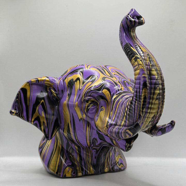 Asian Elephant Head – Hand Painted