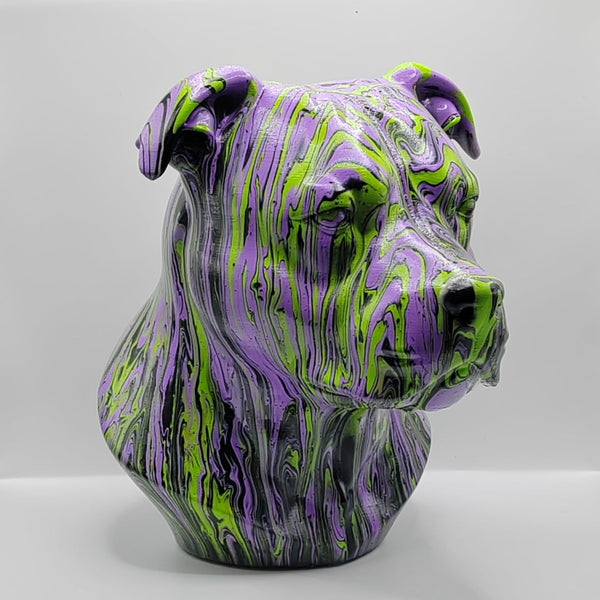 Staffy Head – Hand Painted