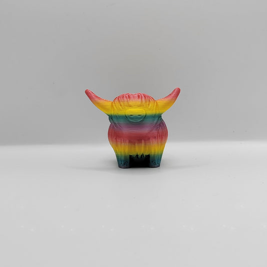 Rainbow Highland Cows