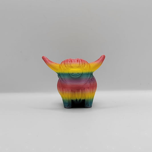 Rainbow Highland Cow