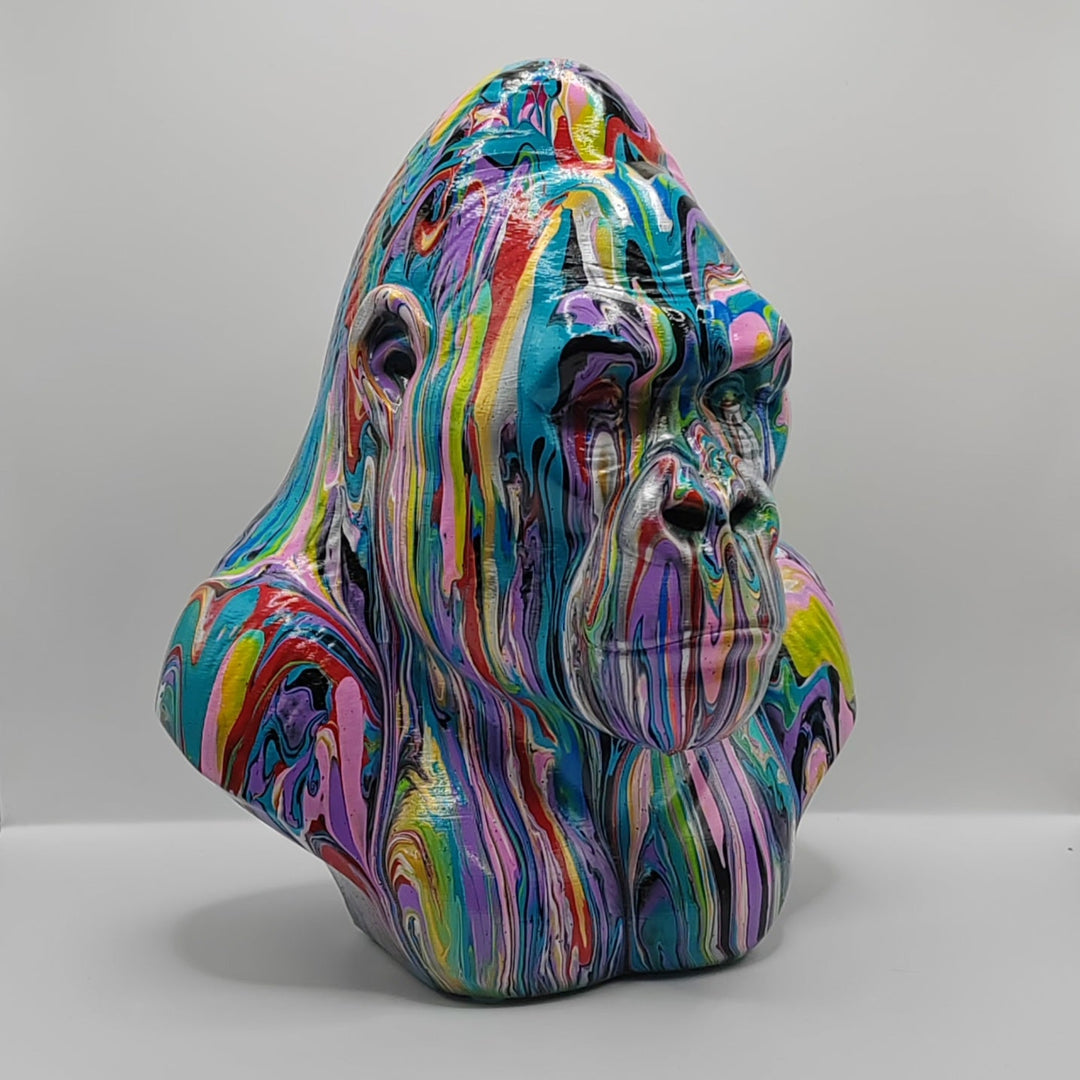 Gorilla Head – Hand Painted