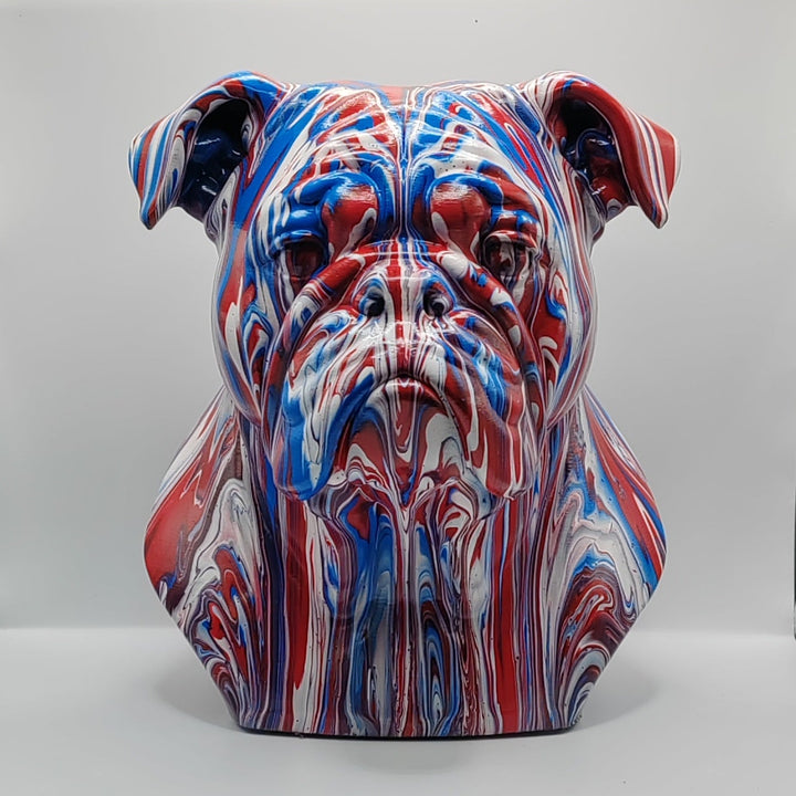 English Bulldog Head – Hand Painted
