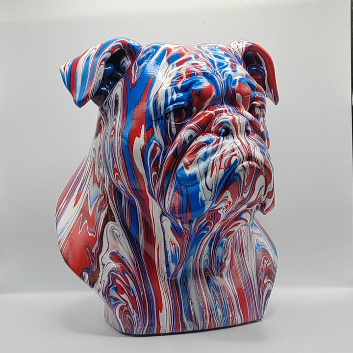 English Bulldog Head – Hand Painted