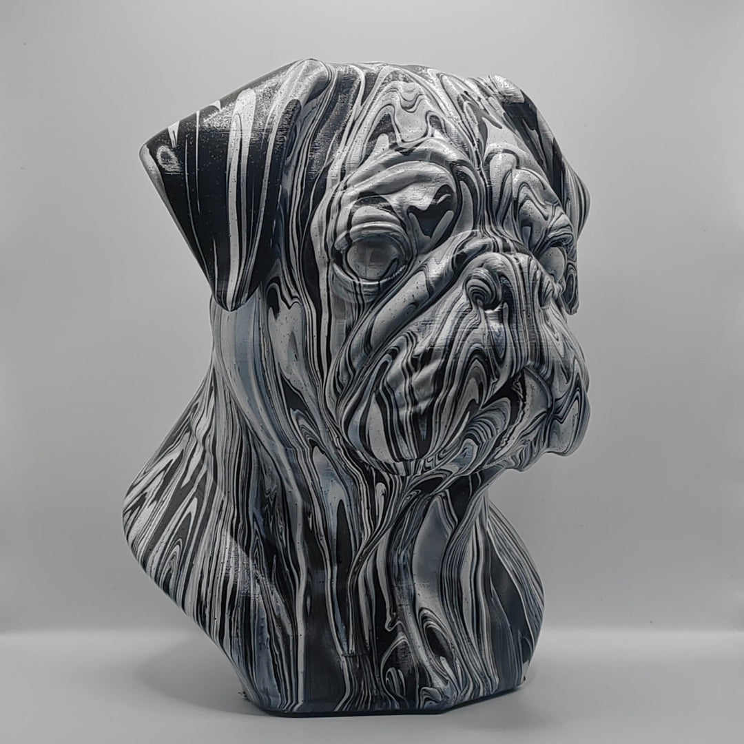 Pug Head – Hand Painted