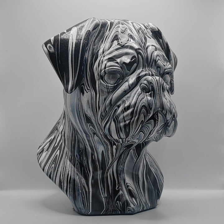 Pug Head – Hand Painted