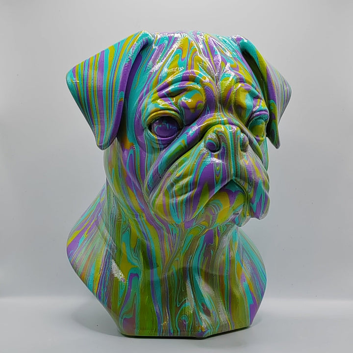 Pug Head – Hand Painted