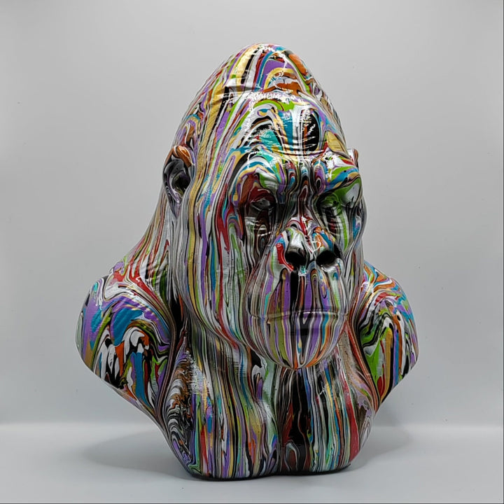 Gorilla Head – Hand Painted