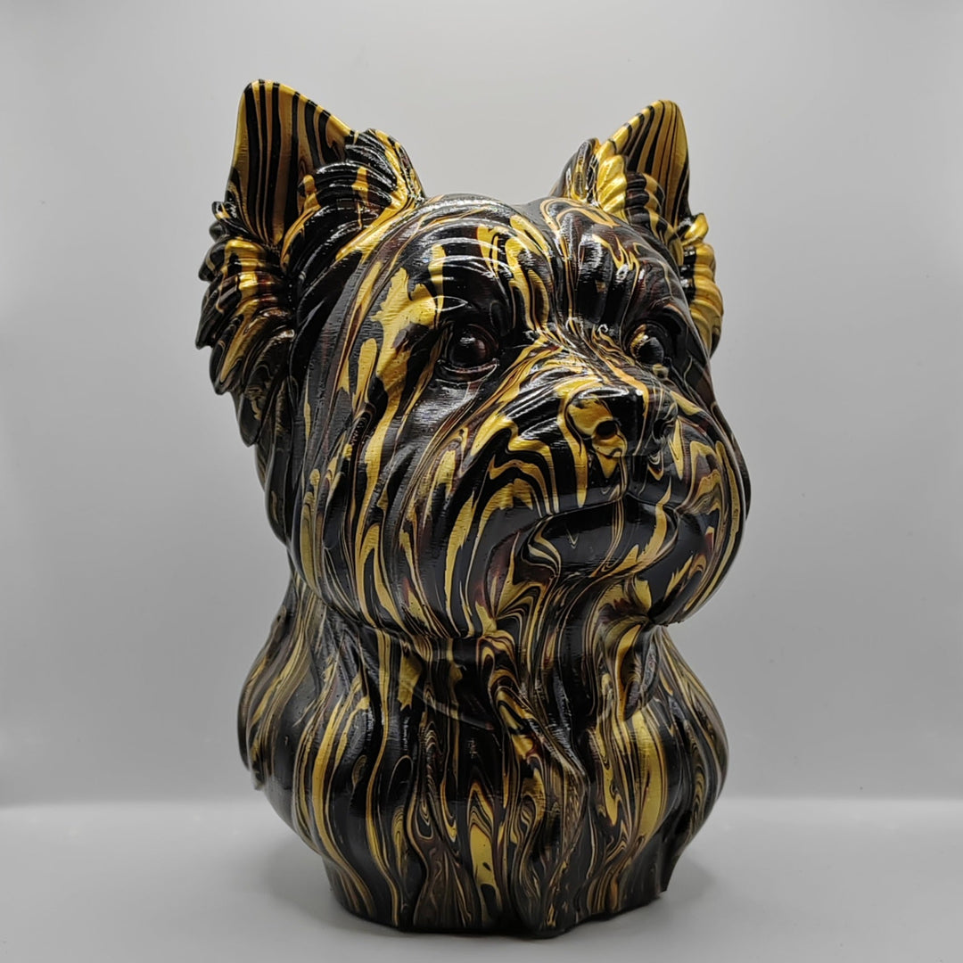 Yorkshire Terrier Head – Hand Painted