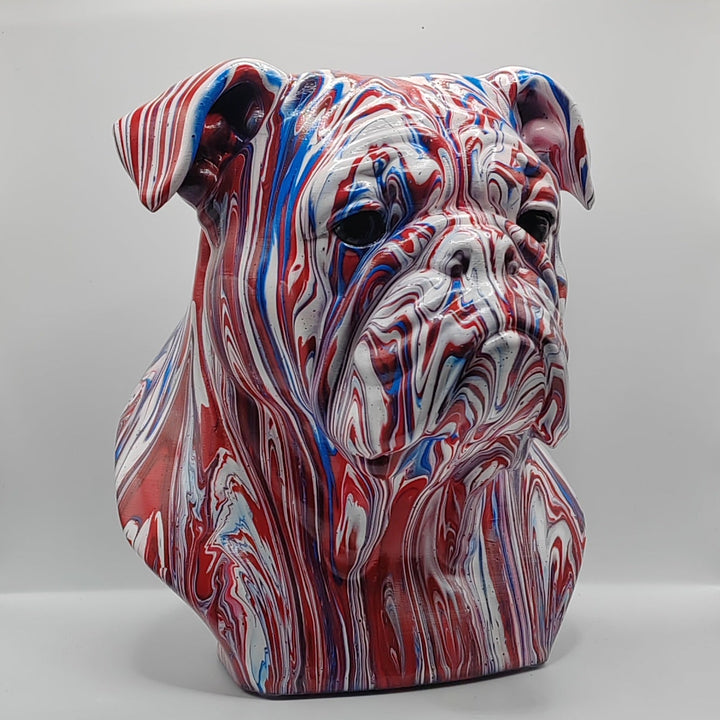 English Bulldog Head – Hand Painted