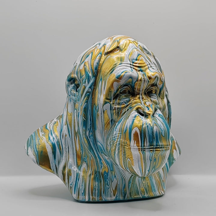 Orangutan Head – Hand Painted