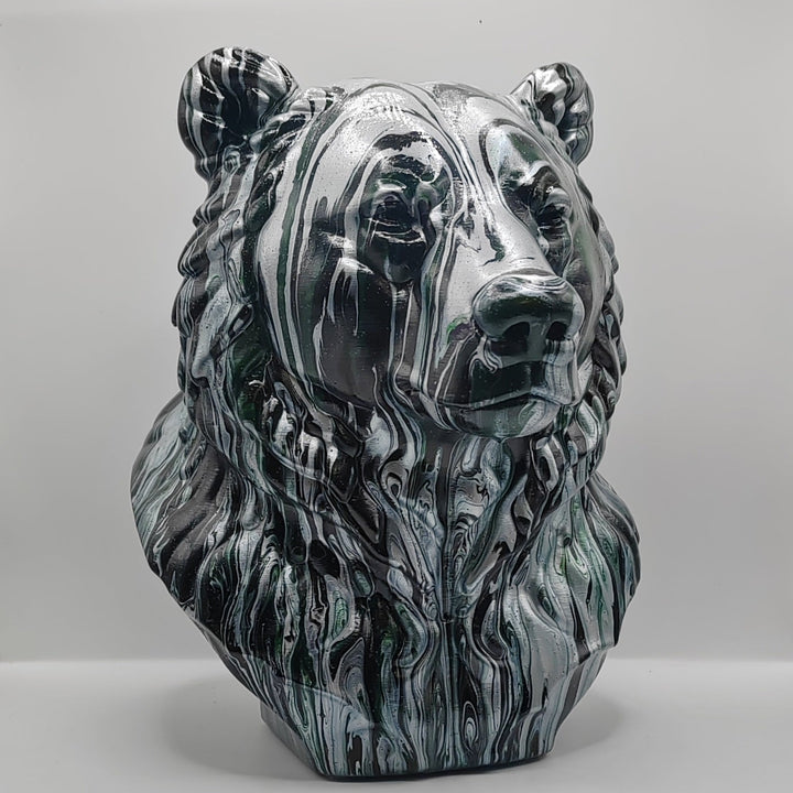 Grizzly Bear Head – Hand Painted