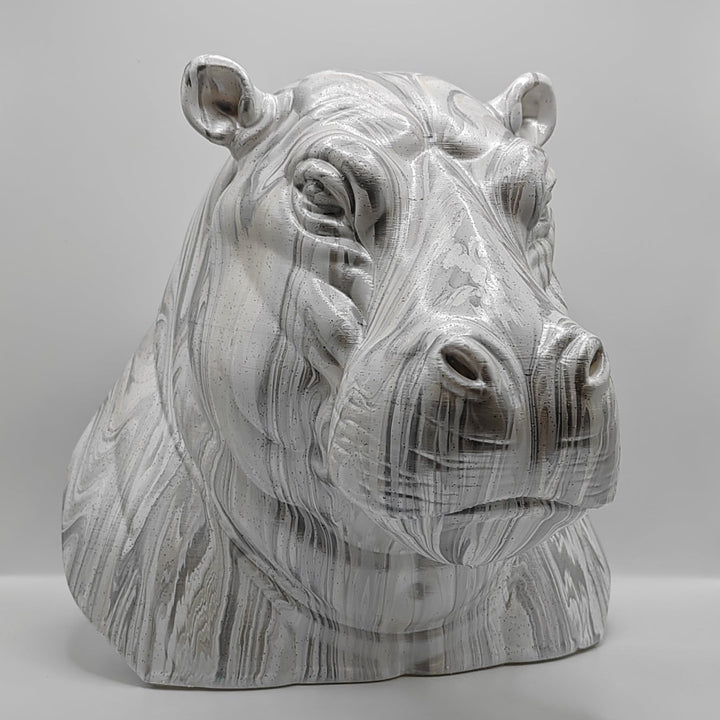 Hippopotamus Head – Hand Painted