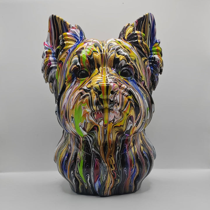 Yorkshire Terrier Head – Hand Painted