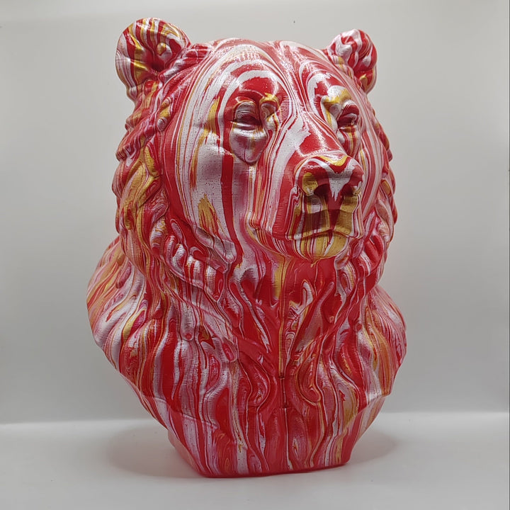 Grizzly Bear Head – Hand Painted