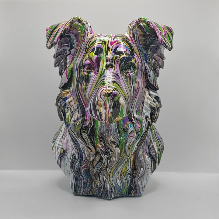 Border Collie Head – Hand Painted