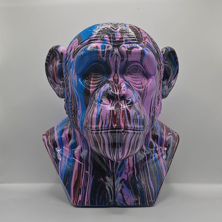 Chimpanzee Head – Hand Painted
