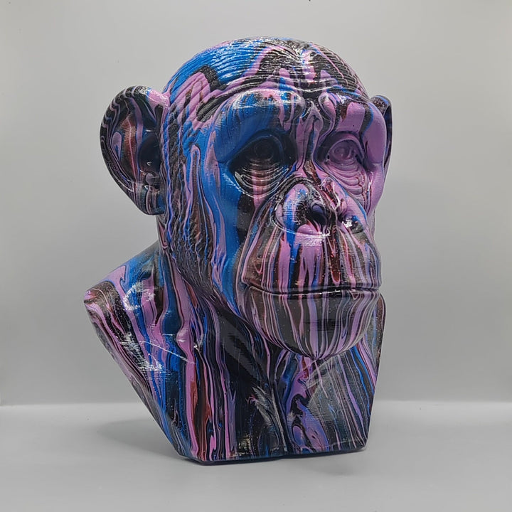 Chimpanzee Head – Hand Painted
