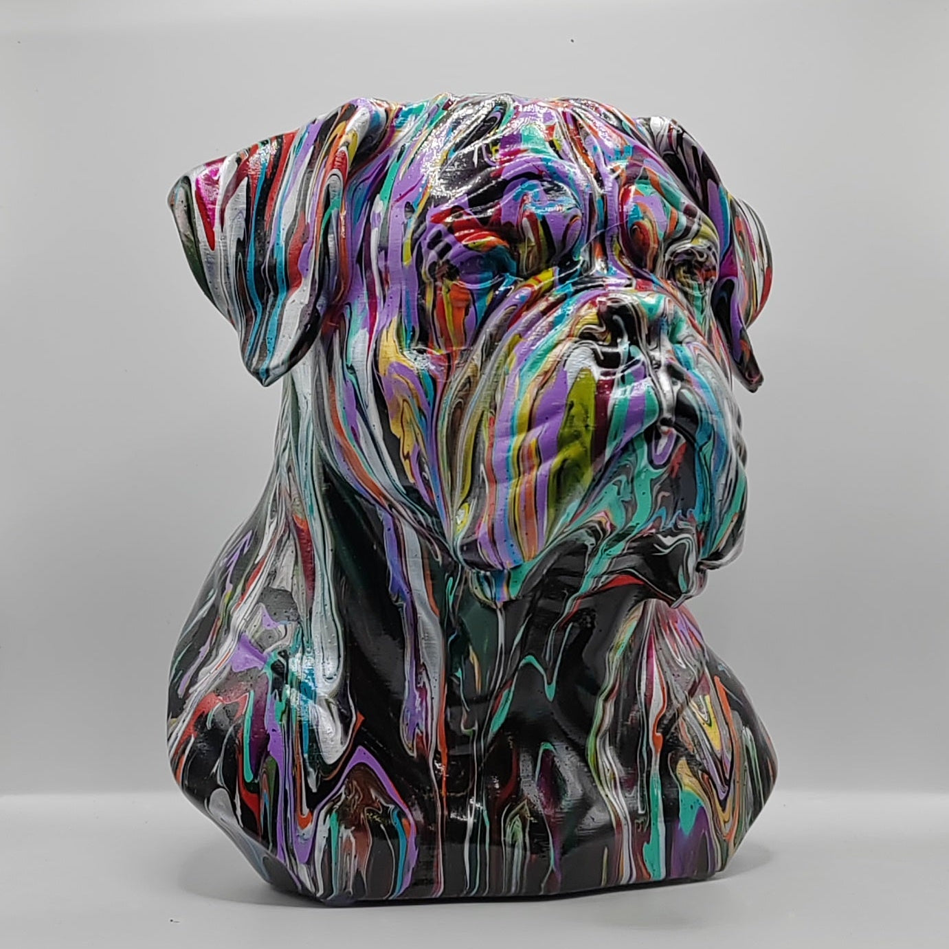 Dogue De Bordeaux Head – Hand Painted
