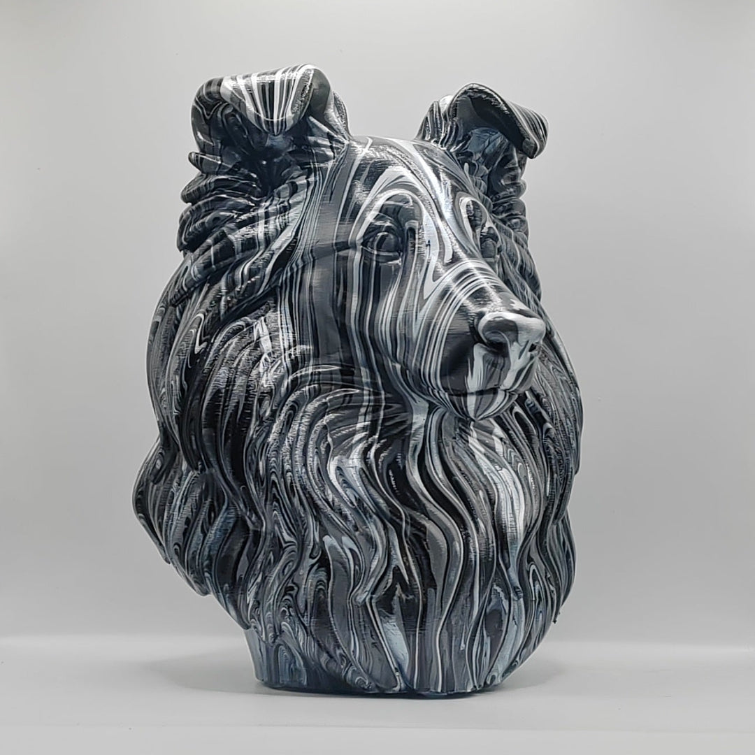 Shetland Sheepdog Head – Hand Painted