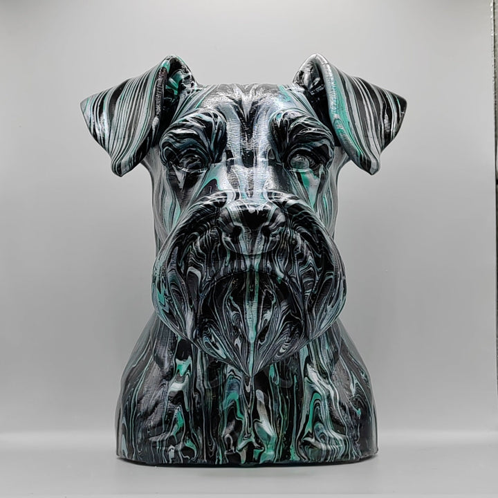 Miniature Schnauzer Head – Hand Painted