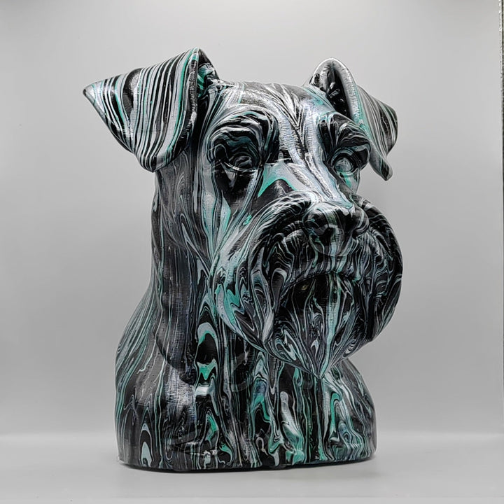 Miniature Schnauzer Head – Hand Painted