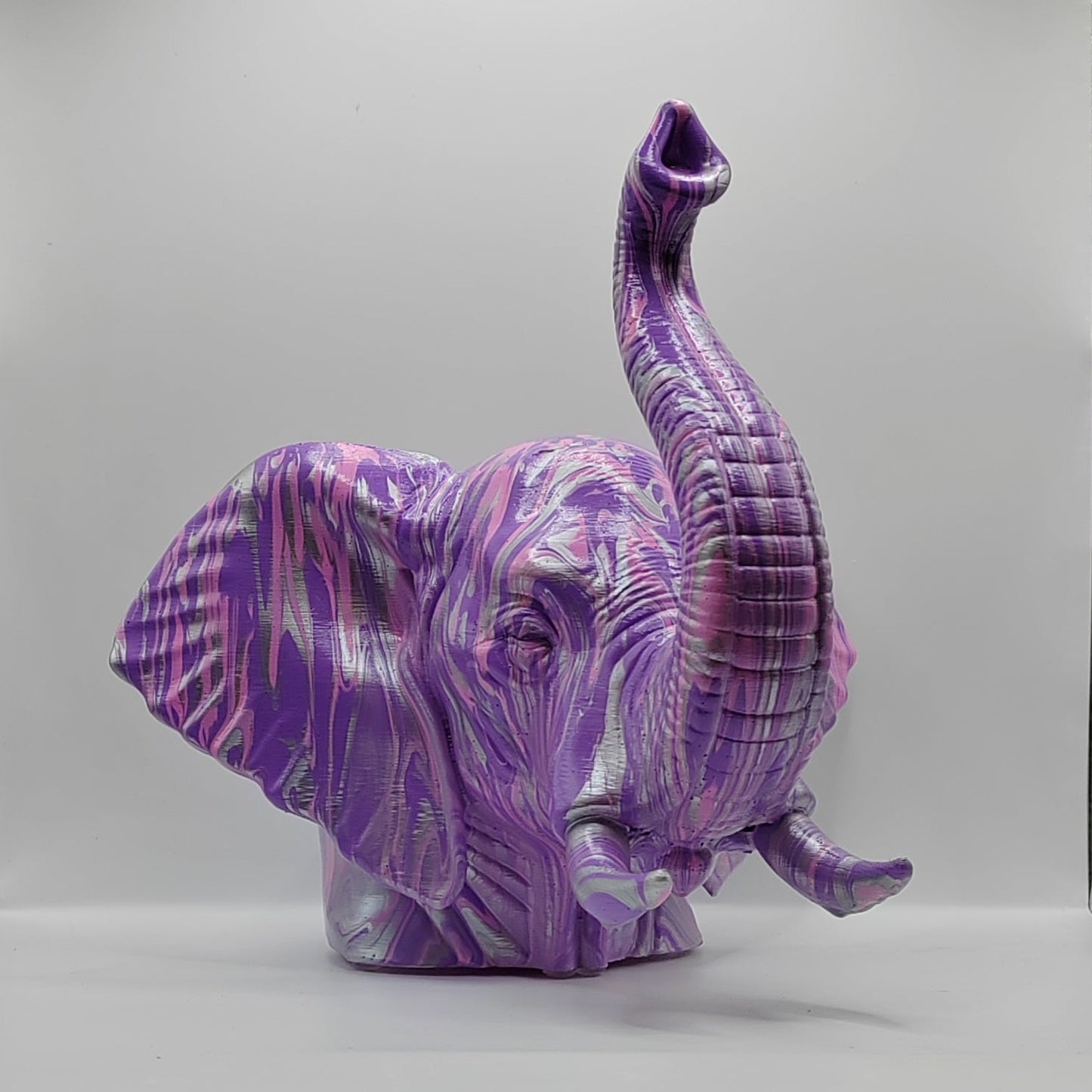 African Elephant Head – Hand Painted
